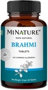 Brahmi-tabletter - 90 tabletter, 1000 mg |45 dagers forsyning | av mi Nature | 100% naturlig Brahmi-tabletter | Vegan | Bacopa Monnieri | fra India