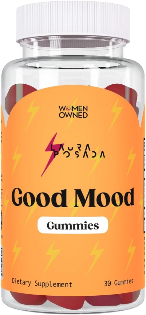 Laura Posada Mood Support Gummies Saffron Supplement 30 tell 100% naturlig | Ingen hormoner eller kjemikalier | Cruelty Free | kvinner eide selskap | Glutenfri |