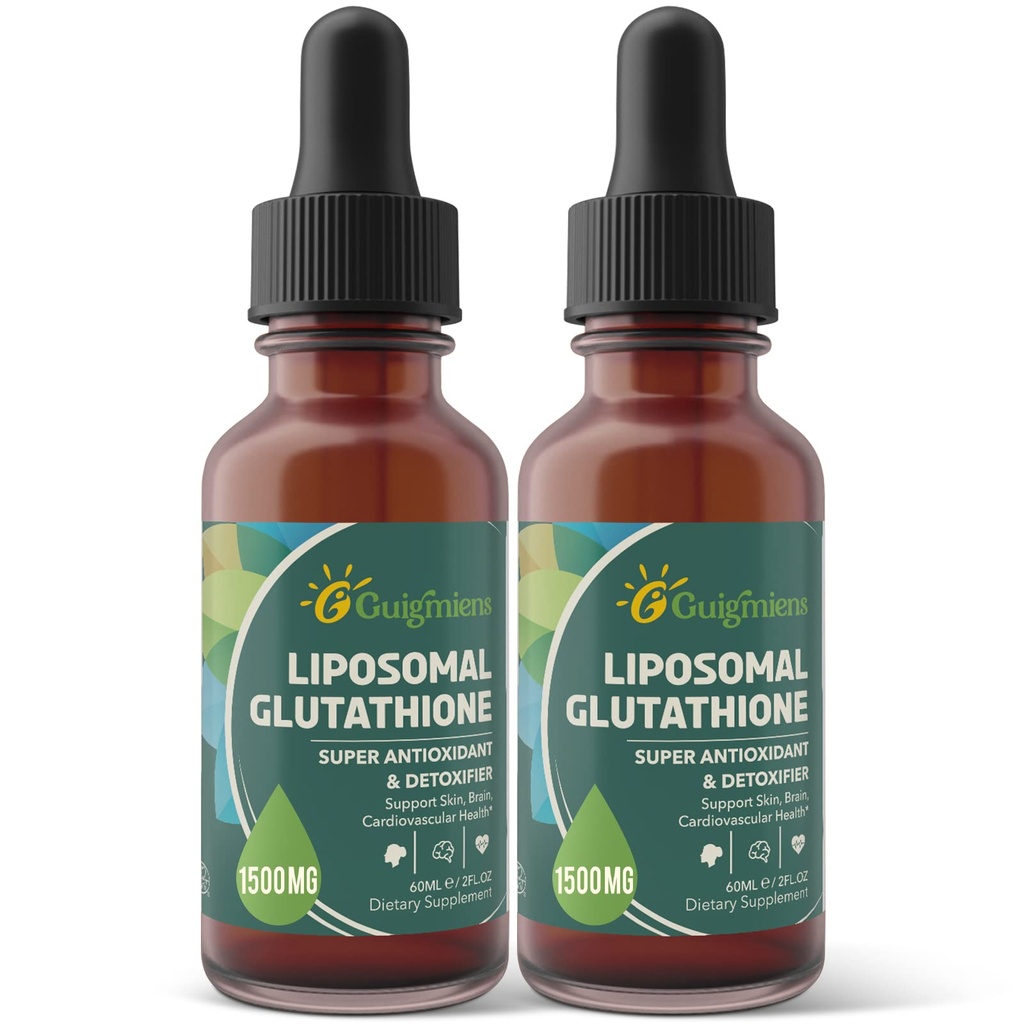 Liposomal glutation, superior absorpsjon, flytende glutation Supplement, kraftig antioksidant, levertetox, immunforsterker, soya-fri, ikke-GMO, vegan & glutenfri, 4 fl.oz,1500 mg