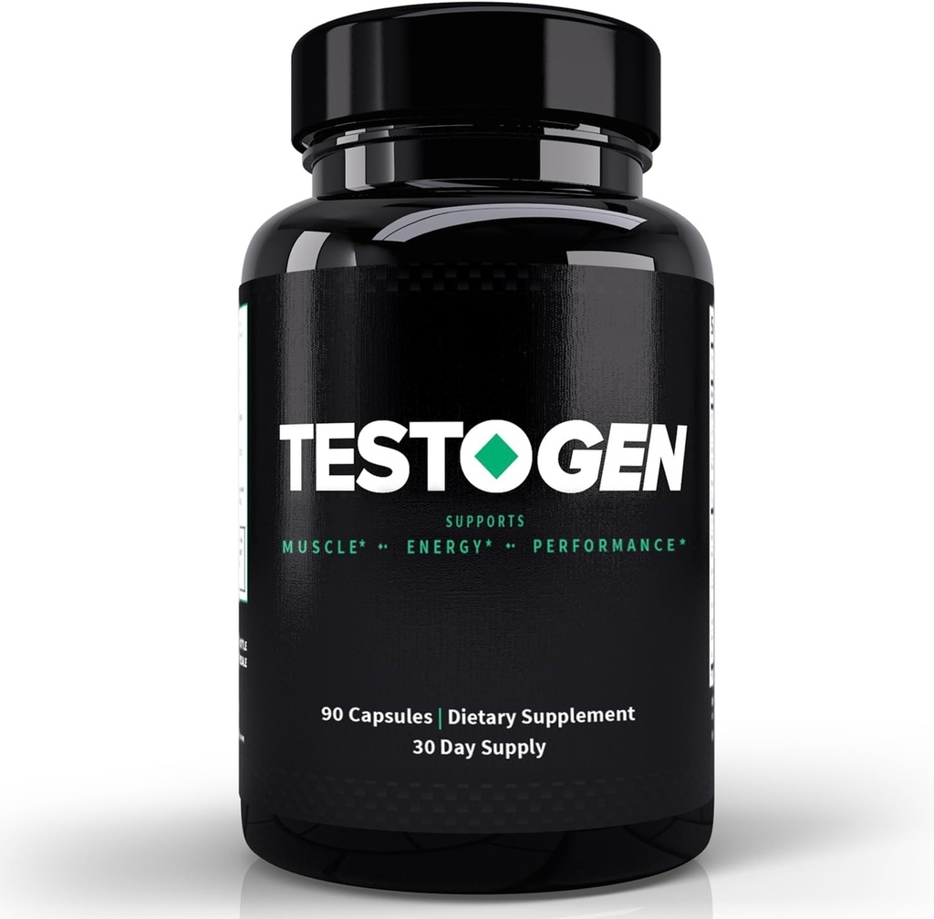 TestoGen Booster for menn - Naturlig Mann Vitality Supplement for å bekjempe lavt energinivå, bekjempe tretthet, støtte vektkontroll, muskelvekst og fokus - 3-måneders forsyning