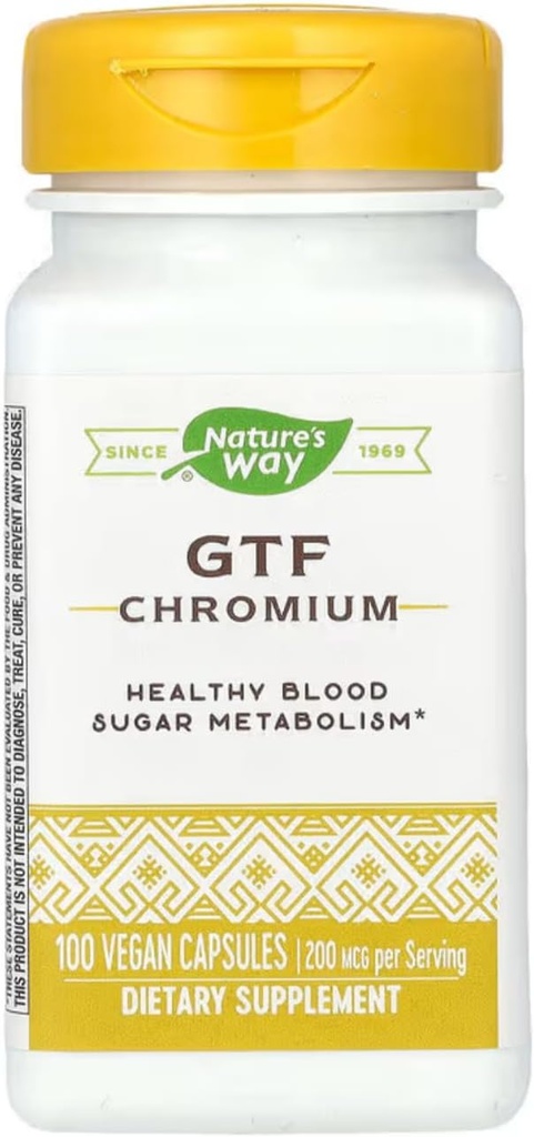 Naturens vei - Gtf kromium, 200 mcg, 100 kapsler