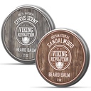 Viking revolusjon Citrus og Sandalwood Beard Balm - Smør med Argan olje, mykere med Jojoba olje, moisturizer med bivoks - Vokse for menn med mango smør (2oz, 2 Pack)