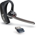 Poly Voyager 5200 UC Trådløst hodesett og ladedeksel (Plantronics) - Enkeltøret hodesett w/støyt avbrytende mikrofon - Koble mobil/Mac/PC via Bluetooth - Works w/Teams, Zoom