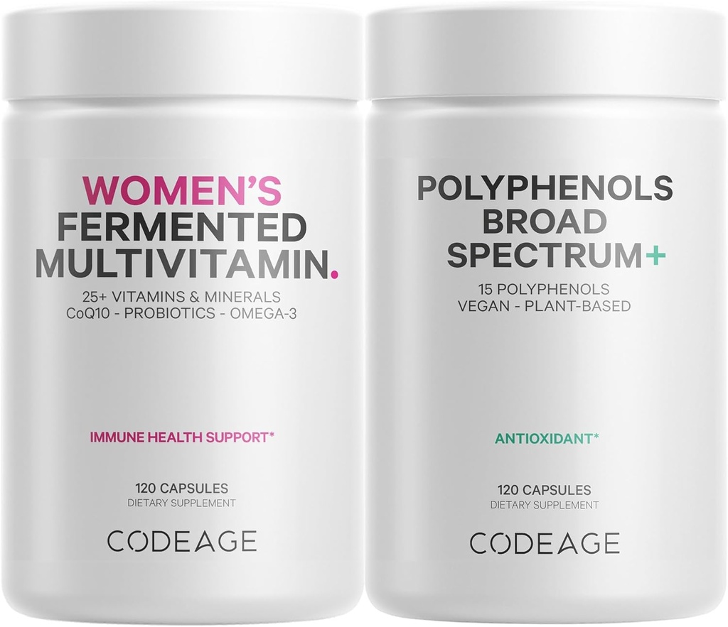 Codeage Immune Support Multivitamin for kvinner + Antioksidanter Bundle