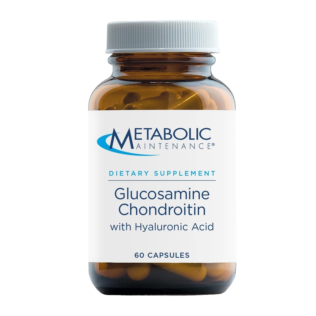 Metabolsk vedlikehold Glukosamine Chondroitin (1000mg) med Hyaluronsyre Supplement - støtter felles helse + vev Hydration (60 kapsler)
