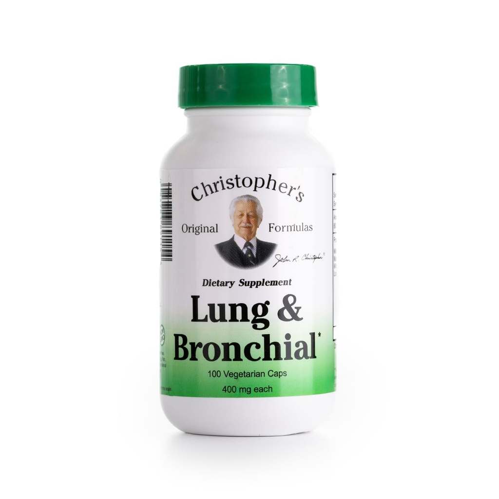 Christophers opprinnelige formler Lung & Bronchial Formula - Lung Cleanse for røykere - støtter pustesystem med Synergistisk blanding av urter