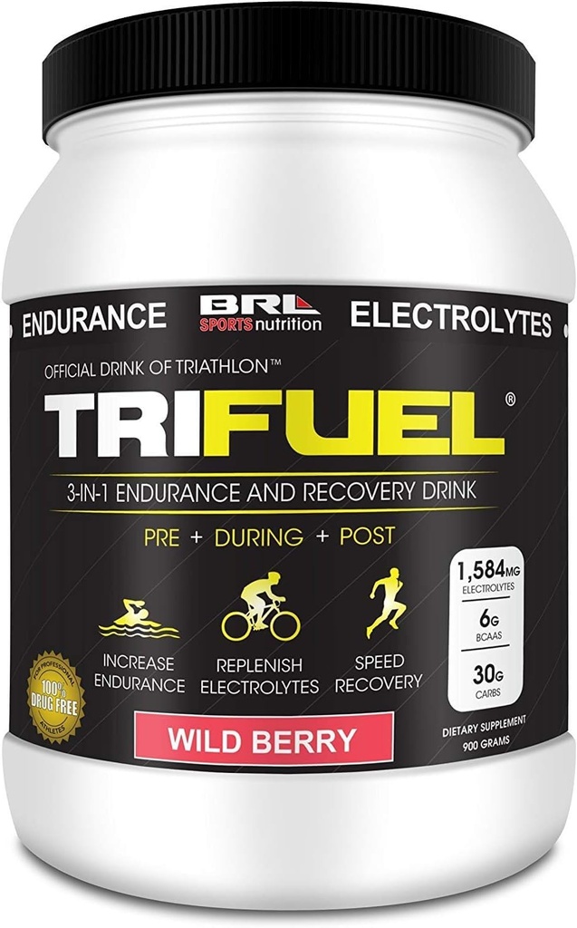 3-i-1 utholdenhet og gjenoppretting, Hydration, BCAA, Electrolyte Forbedret drikke (Wild Berry)...