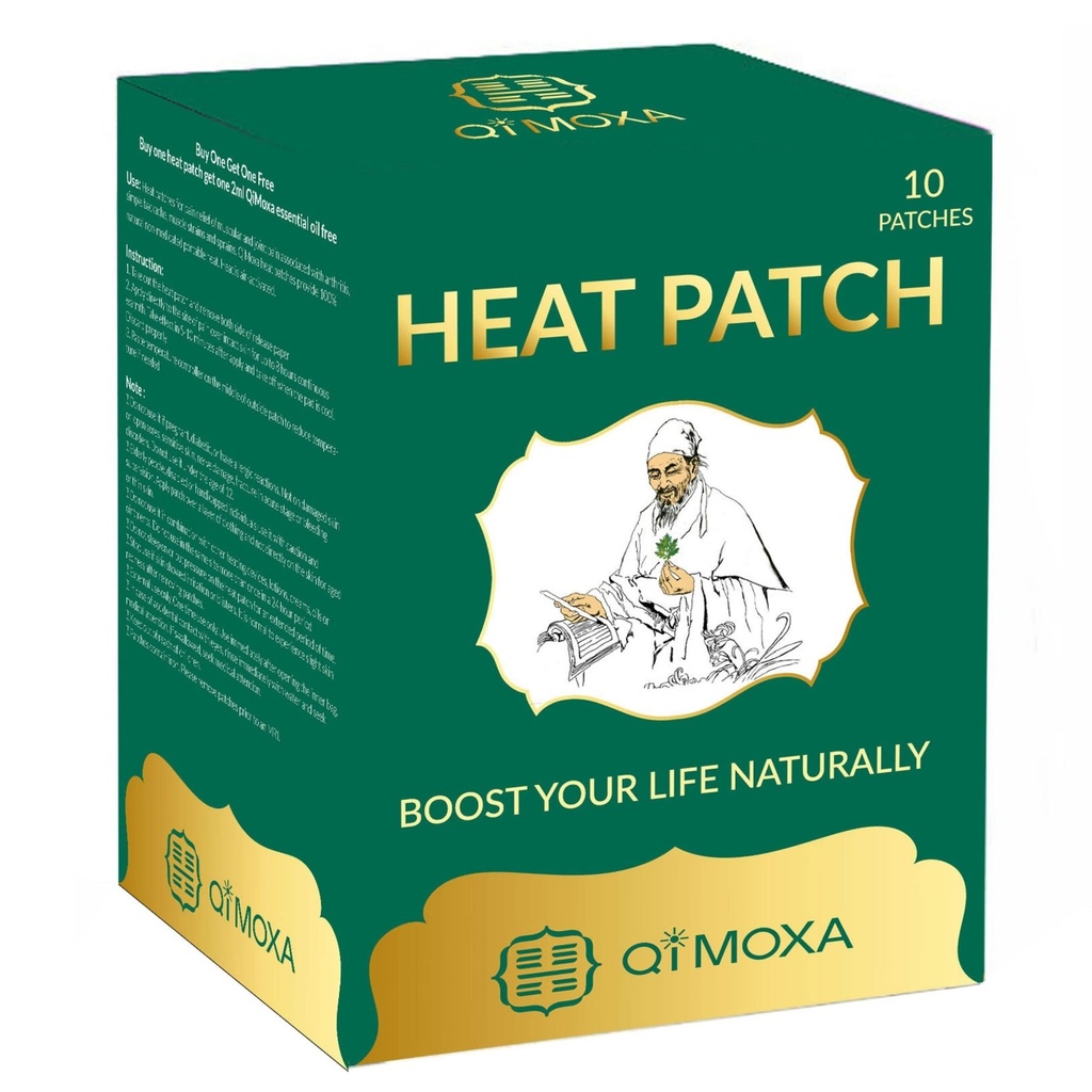 Naturlig varmepatch-hals, skulder, rygg, elbow, ledd, muskel, krammer-moxibustion vital energi oppvarming pads penetrate dyp-fast fungerende pakker-lang varig patches-10PCS