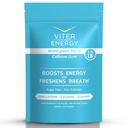 Viter Energi Koffeinert Gum 60mg Koffein, B-vitaminer, Guarana, Sukkerfri. (Wintergreen, 8oz, Bulk Bag)