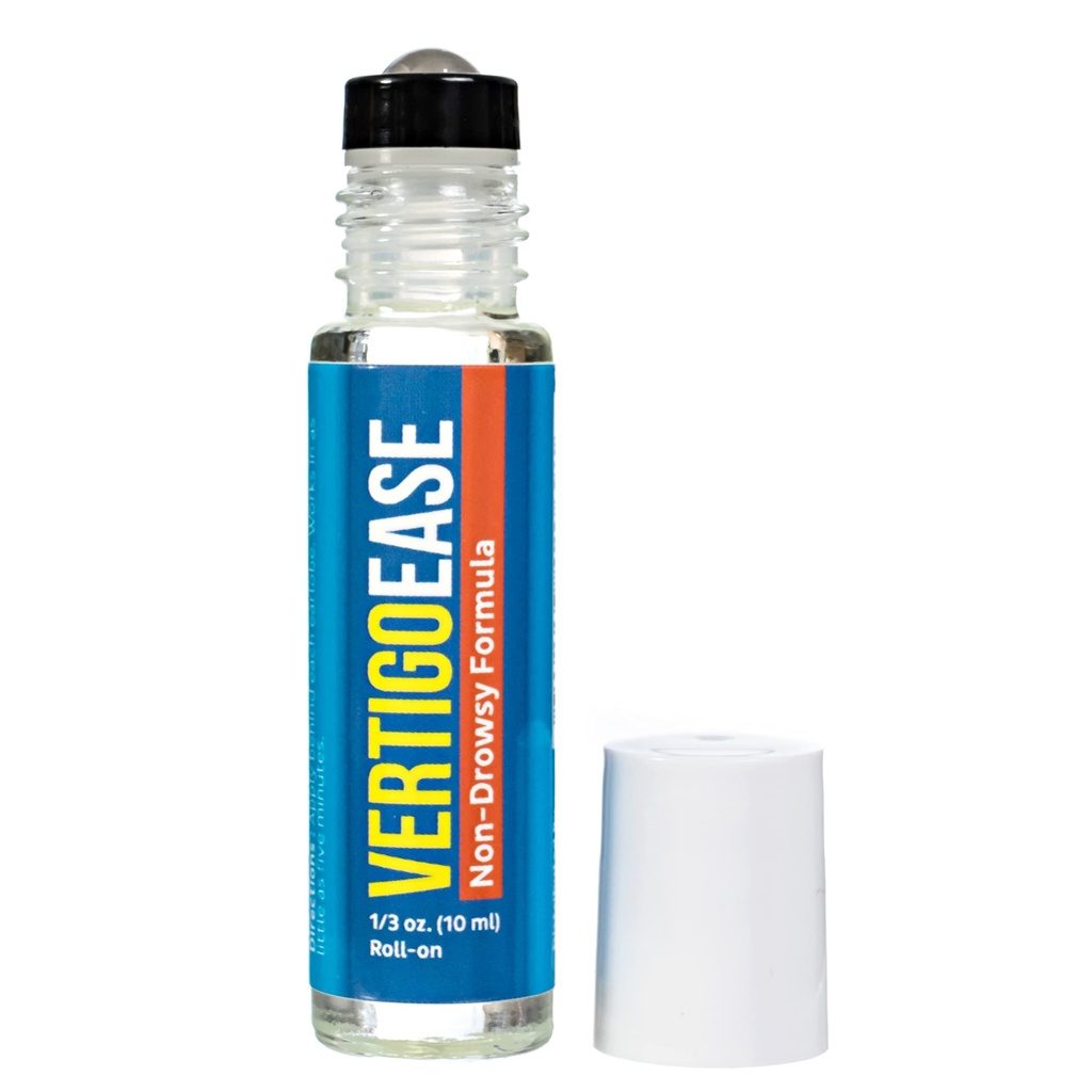 Grunnleggende Vigor Vertigo Ease Roll-On (10ml) - Naturlig og rask-aktiv Vertigo og svimmel støtte med Lavender, Ginger, Frankincense og essensielle oljer - Combat Travel Sickness