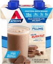 Atkins Melk Sjokolade Delight Protein Shake, 15g Protein, Lavt glykemisk, 2g Net Carb, 1g Sukker, Keto Vennlig, 4 Count