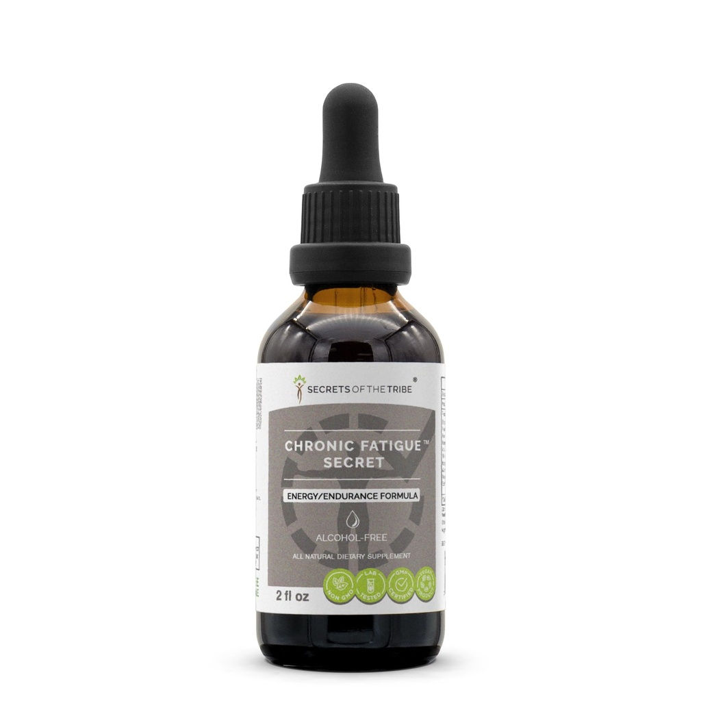 Hemmeligheter av tribe - kronisk tretthet Secret, Herbal kosttilskudd blanding faller alkoholfri flytende ekstrakt, energi / utholdenhet formel (2 fl oz)