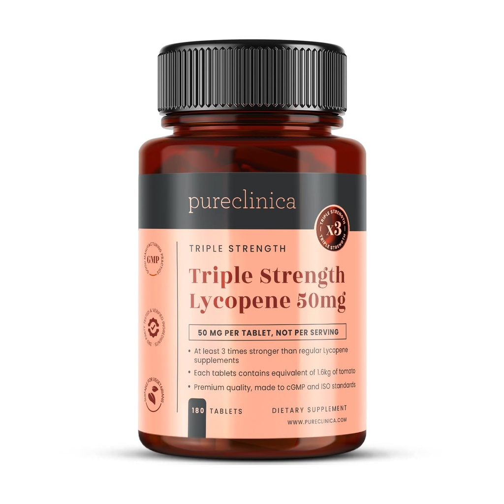 renclinica Lycopen 50 mg x 180 tabletter (6 måneders forsyning). 300% styrke av vanlige Lycopen tabletter