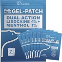 TheraICE Lidocaine Patches Plus Menthol - Maks styrke Hot & ICY kald lindring for rygg, hals og skulder smerte - 4% Lidocaine + 1% Menthol, Stor størrelse (7 grev)