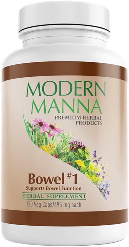 Bowel #1: Bowel Relief Formula - Naturlig Herbal Laxative - Gentle, Effektiv, Ingen Harsh Bivirkninger - Belaster Stivelse, Gas og Bloating - Vegan (60-dagers Supply, 120 Kapsler)