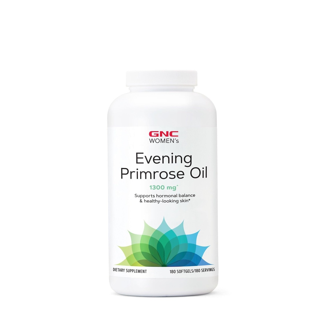 GNC Kvinners Aften Primrose olje (EPO) 1300 mg | støtter Hormonal Balance, Immunitet, Helse og Helse Helse | Daglig Vitamin | 180 Softgel Kapsler