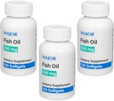 MAJOR Fish Oil 500 mg Softgels - Omega-3 Fish Oil Supplement - Diett Supplement - 130 Count (3 Pack)