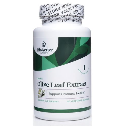 BIOACTIVE NUTRIENTS Olive Leaf Extract Supplement - 700mg - 180 Grønnsaker Kapsler - 20% Oleuropein Konsentrat - støtter generell helse