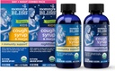 Mammas Bliss Organic Cough Syrup & Mucus for barn, dag og natt Combo Pack med vitamin C og immunisme støtte, inneholder økologisk honning og Ivy Leaf, 4 Fl Oz (Pack of 2)