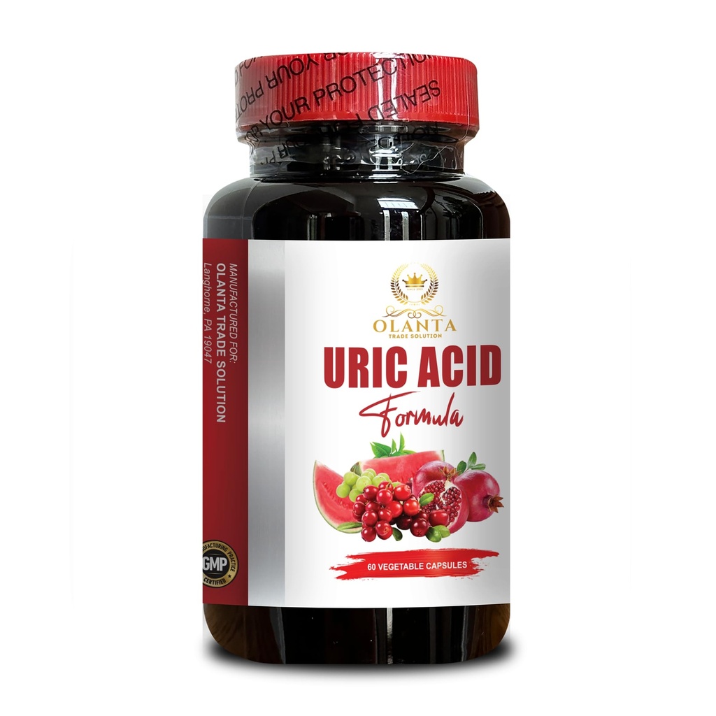 URIC Acid - Uric Acid Advanced Formula, Felles ubehag, Naturlig Remedy, Uric Acid Supplement, Beskytt Uric Acid Tract - 1 flaske 60 Kapsler