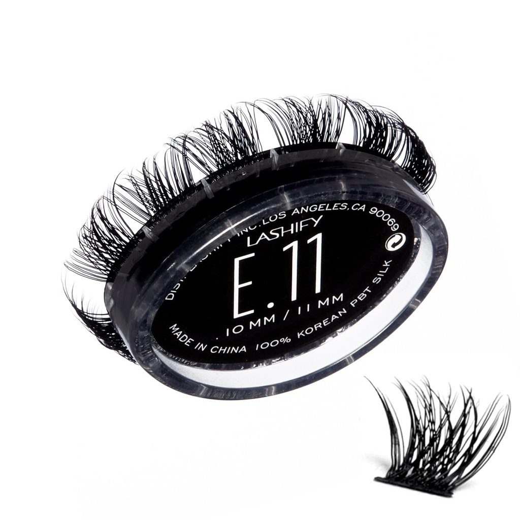 Lashify Extreme 11mm Gossamer DIY Eyelash-utvidelser Påfyll, Svart, Lett Falske Laser å legge til Trementous Volume