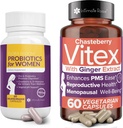 Intim Rose Spar 10% på Vaginal Probiotika for kvinner - 60 greve og Vitex Chasteberry Supplement for kvinner - 60 Kapsler