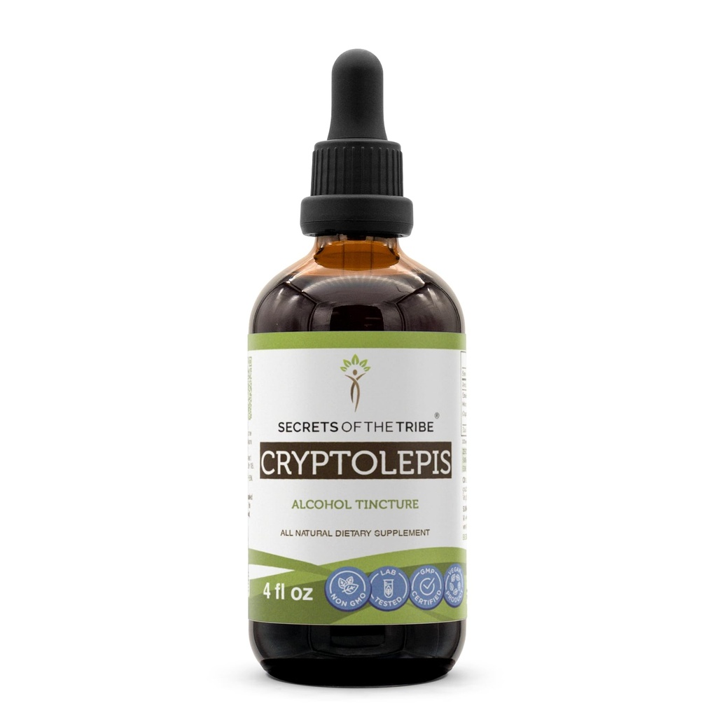 Hemmeligheter av Tribe Cryptolepis Tinktur alkoholekstrakt, høy potens Herbal drops, Tinktur laget av Wildcraft Cryptolepis Sanguinolenta 4 oz