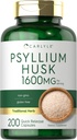 Carlyle Psyllium Husk kapsler 1600mg | 200 greve | høy potens Fiber Supplement | Ikke-GMO, Glutenfri