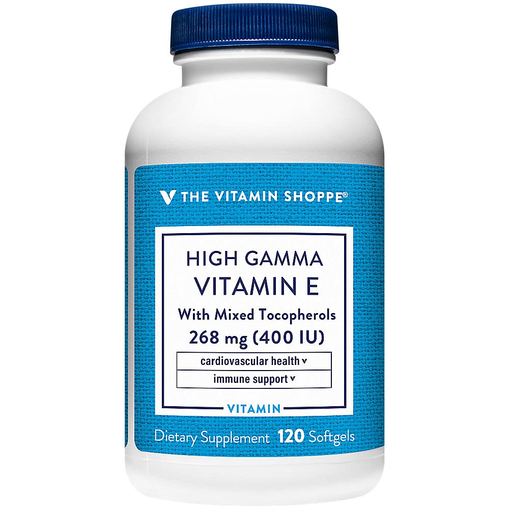 høy Gamma Vitamin E - støtter immun- og kardiovaskulær helse - 400 IE (120 Softgels)