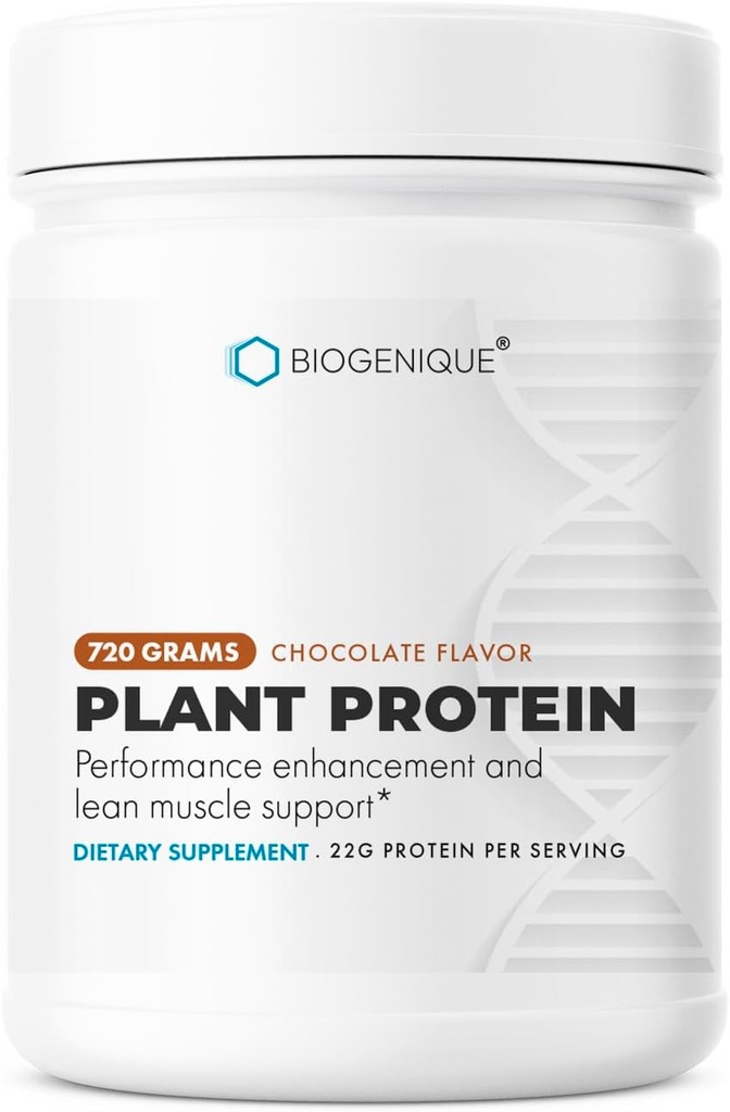 Vegansk protein pulver sjokolade, 22g plantebasert protein, organisk pea & brun ris protein for muskel støtte og gjenoppretting, laget i USA - Vegansk, ikke-GMO, Glutenfri