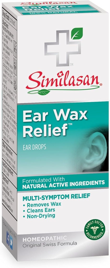 Similasan ørevoks relief øredråper, 33-Ounce flasker (pakke med 3)