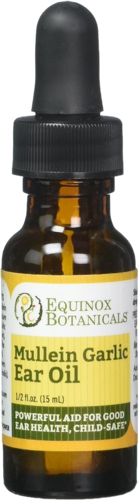 Equinox Botanicals Mullein hvitløk øreolje .5 oz