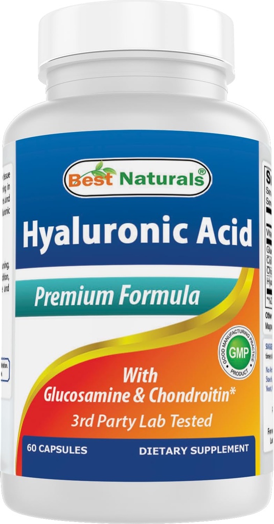 Beste Naturals Hyaluronsyre 100 mg 60 kapsler - Støtte sunne ledd og ungdommelig hud