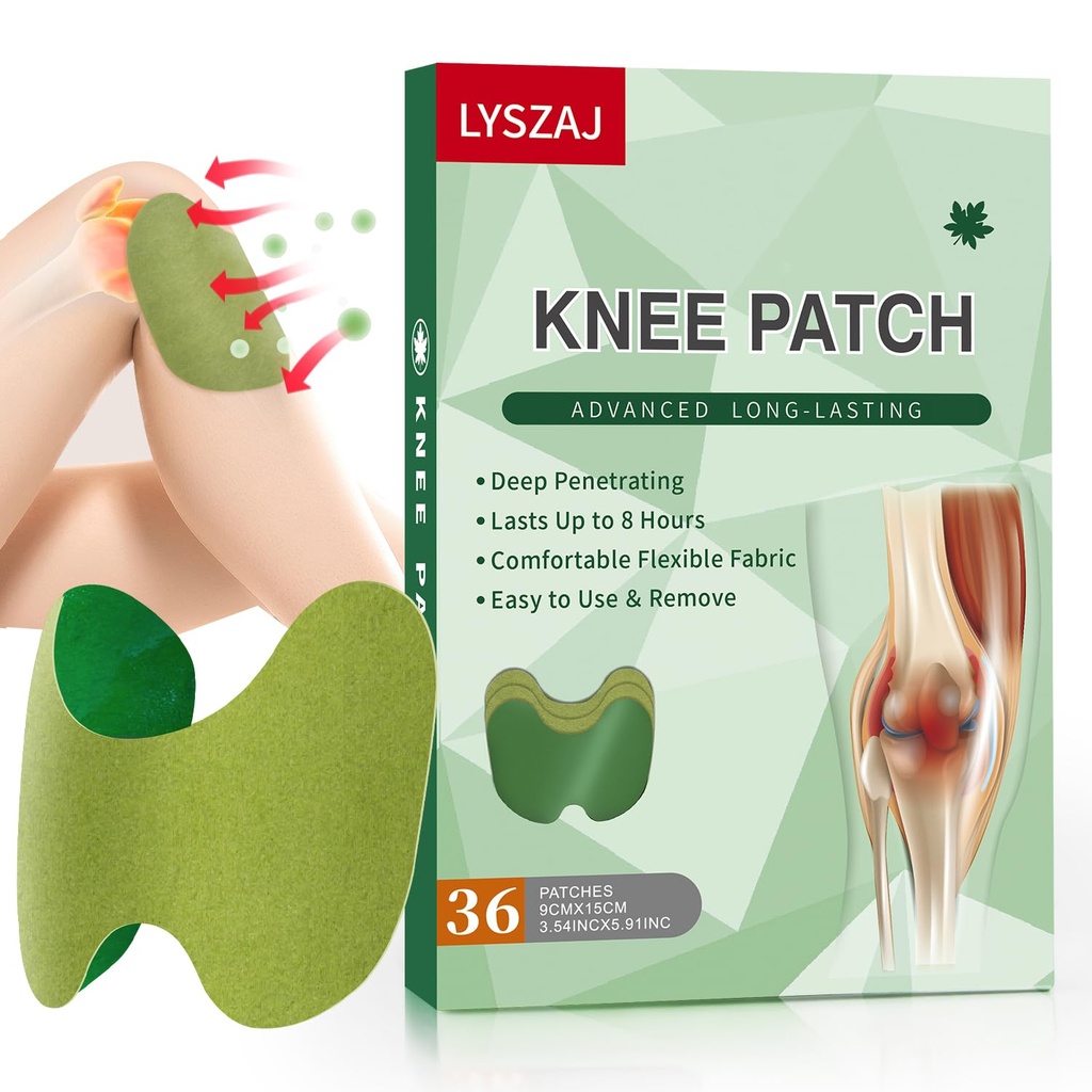 36Pcs Knee Patches, Brookwood Extract klistremerke 8-Hour Heat Patches av felles for kne, tilbake, hals, skulder
