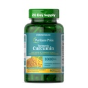 Puritans Pride Turmeric Curcumin 1000mg, Standarized til 95% Cucuminoids, Herbal kosttilskudd for antioksidant helse, 60 Radpid Release Capsules