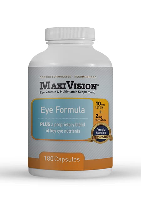 MaxiVision® Eye Formula - Øyevitamin basert på ARDS 2 studie - Age-Relatert Macular Support (1 B, 180 Kapsler)