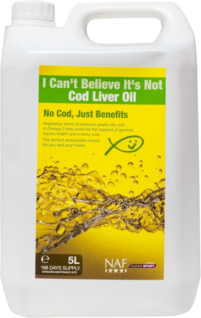 Jeg kan ikke tro det er ikke cog leverolje, hestemat supplement, NAF, 5L