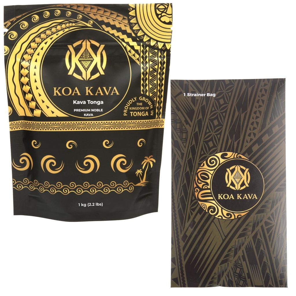 1 Kg Kava Tonga Plus Strainer Bundle