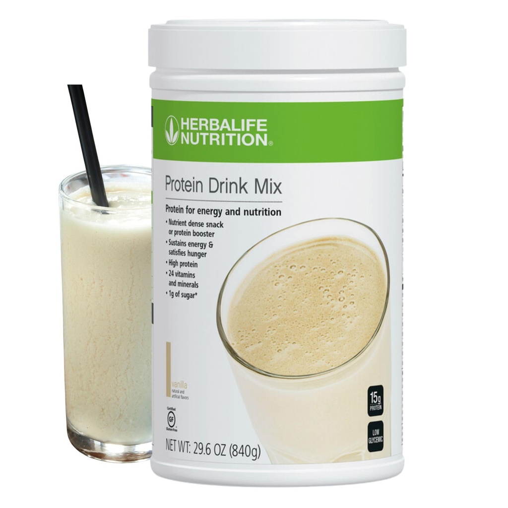 Herbalife HERBALIFE Protein Drink Blande: Vanilla smak 840g, Nærende Sense Sunn Snack, Protein
