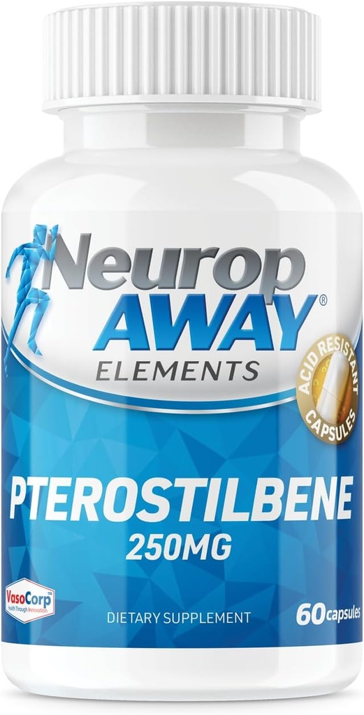 NeuropAWAY Elements Pterostilbene (60 250 mg syreresistente kapsler per flaske)