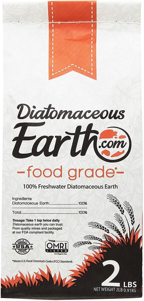 DiatomaceousEarth 2 Lbs Mat Grade - 100% organisk alle naturlige diamatøse pulver - Diametaceous for mennesker er trygt rundt barn - Inkluderer gratis Scoop