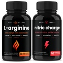 NutraChamps L-Arginine Capsules og Nitric Charge Capsules 2 Pack Bundle
