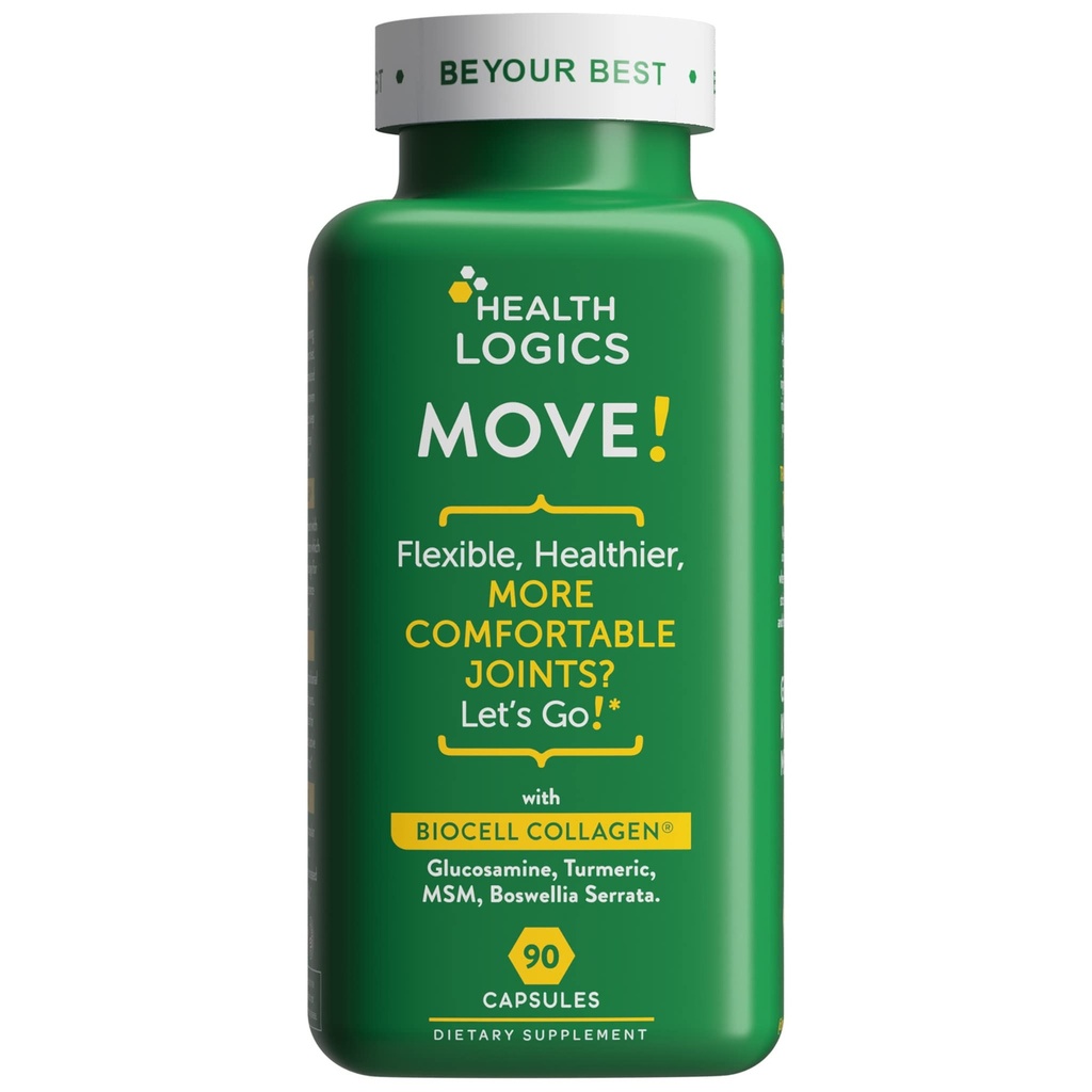 Helselogikken beveger seg! Sunn Joints med BioCell Collagen, Glukosamin, MSM, Vitamin C, Turmeric Extract 95% Curcuminoids, Boswellia Serrata | Støtte Joint Comfort