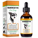 Quercetin for hunder, hund Quercetin flytende dråper, hund Quercetin herbal supplement støtte Allergi relief, Cellular Helse, Immun Boost, Antioksidant -60 ml