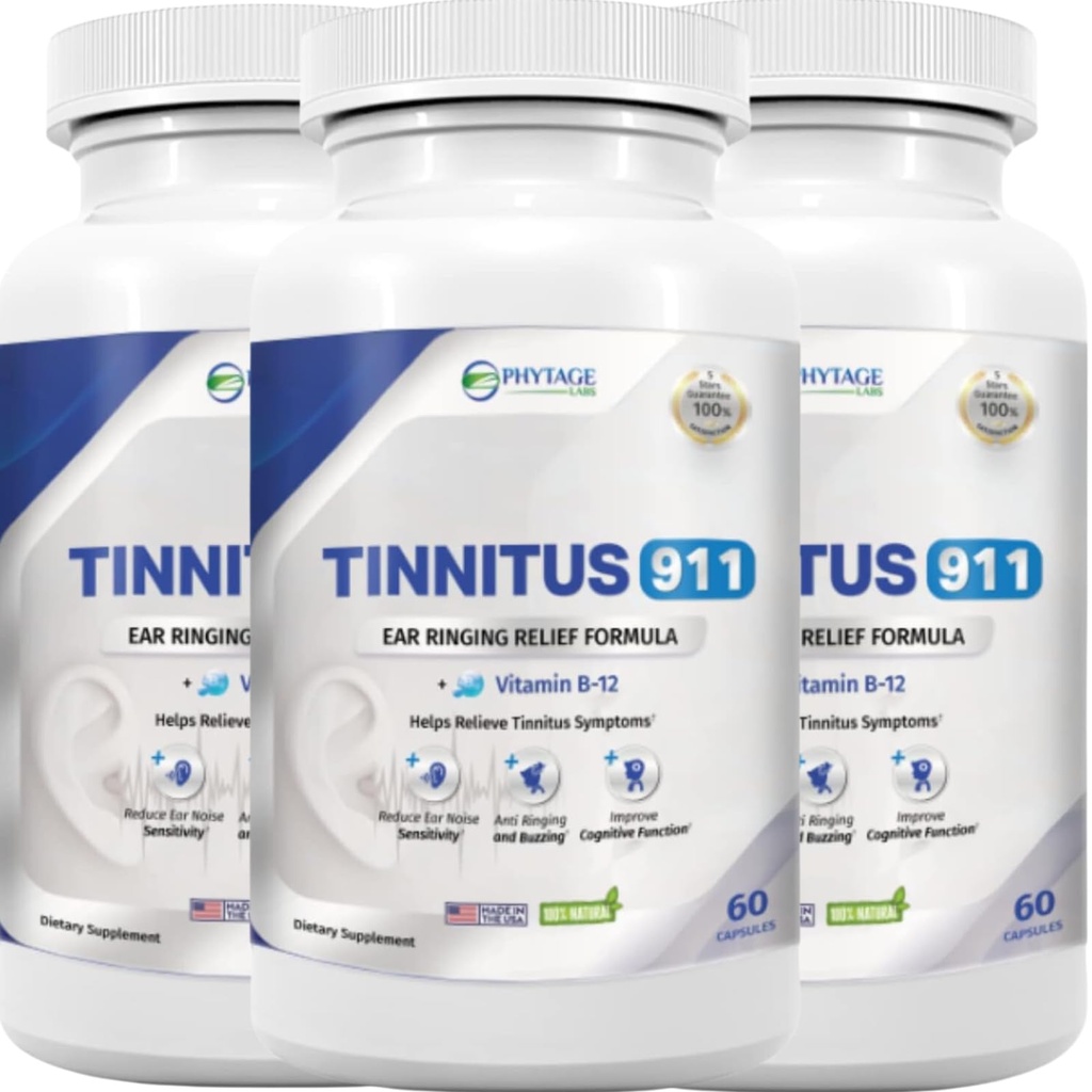 Tinnitus 911 - Tinnitus Relief Supplement - Øre Ringing Relief - 3 Pakke