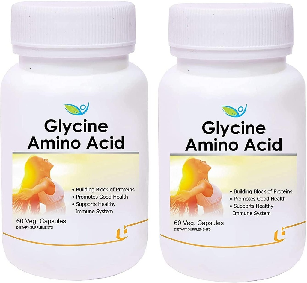 BETT Biotrex Glycine Amino Acid - 60 Veg Kapsler - Pakke med 2, fremmer god helse
