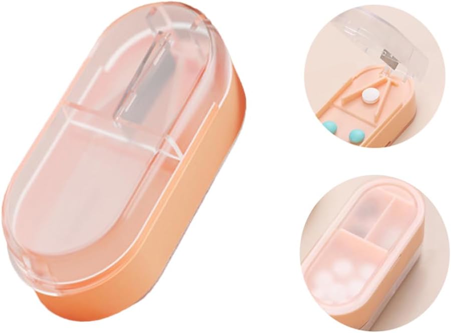 Piller, Profesjonell Piller Splitter for å kutte små piller eller store piller i halve (Pink)