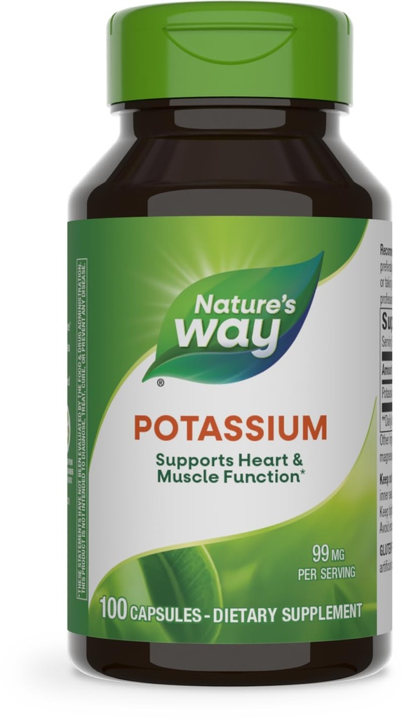 Naturens måte Kalium kompleks, 99 mg per servering, 100 kapsler, pakke med 3