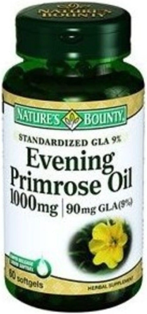 Naturens Bounty Aften Primrose Olje, 90 mg, 60 Softgels (Pack of 3)