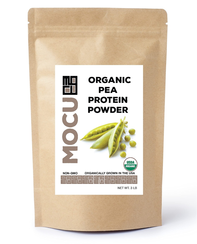 Certified Organic US Grown Pea Protein I 80% I Batch Testet for Heavy Metals I 3 LBS I pakket daglig